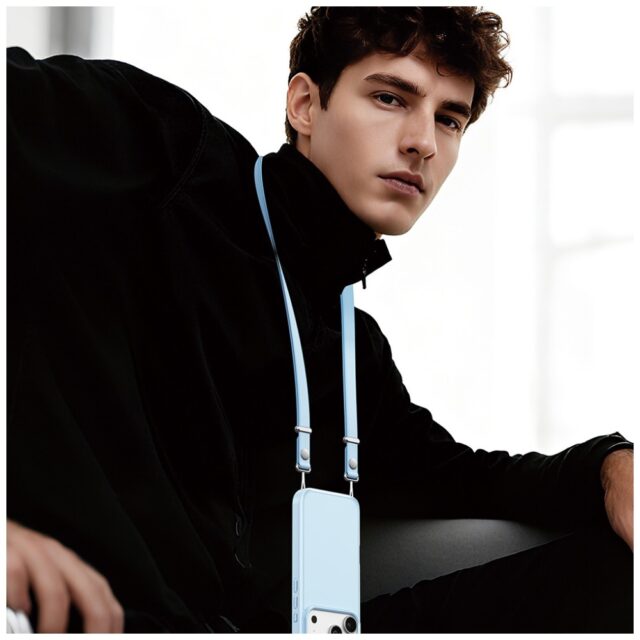 Phone lanyard Usams ZB360 1.08–2.08m light blue - imagine 7