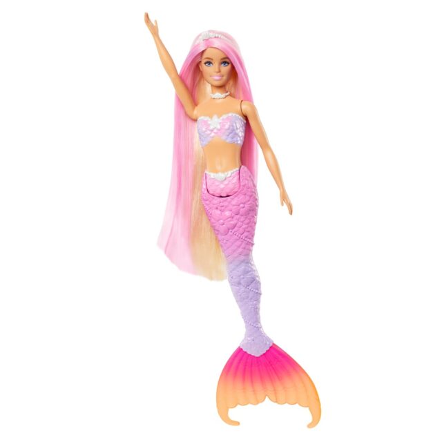 Barbie A Touch of Magic “Malibu” Mermaid Doll with Color Change Feature  Pet Dolphin and Accessories - imagine 3