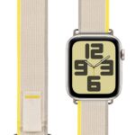 OBAL:ME Textilní Řemínek pro Apple Watch 42-49mm M-L Beige/Yellow