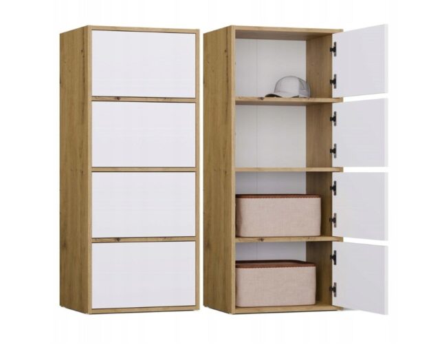 ALMA CHEST OF DRAWERS ARTISAN OAK/WHITE - imagine 6