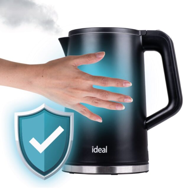 IDEAL Kettle 1.7 l  steel body  power 1500 W  black - imagine 10