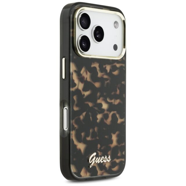 Case Guess IML Script Metal MagSafe for   iPhone 17 Pro tortoise - imagine 4