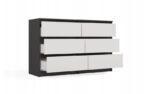 M6 MALWA CHEST OF DRAWERS 120 CM 6 DRAWERS ANTHRACITE/WHITE - imagine 6