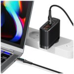 Cable USAMS Shadow Series US-SJ591 PD 100W with display USB-C to USB-C 2m black - imagine 3