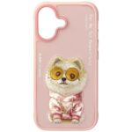 Case Nimmy Glasses Cool Dog for iPhone 17 pink