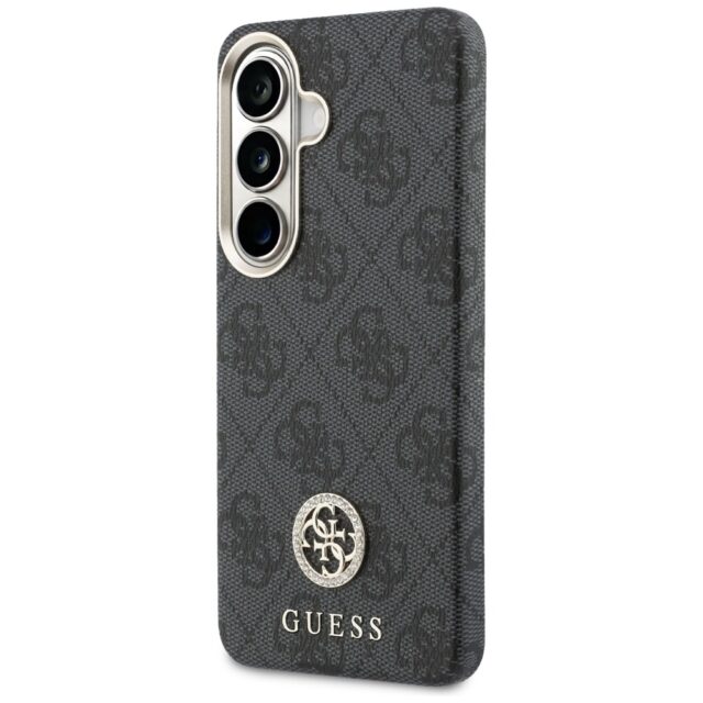 Case Guess 4G Rhinestone Round Logo      MagSafe for Samsung Galaxy S26 black - imagine 3