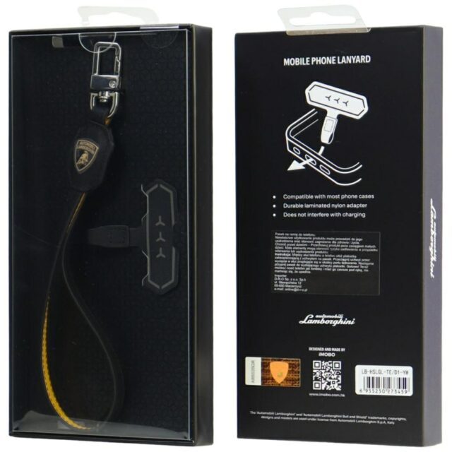 Universal Lamborghini D1 Leather Handstrap yellow - imagine 3