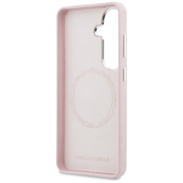 Case Karl Lagerfeld K Metal Logo MagSafe for Samsung Galaxy S26 pink - imagine 7