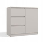 CHEST OF DRAWERS 1 DOOR 3 DRAWERS COLOUR CASHMERE
