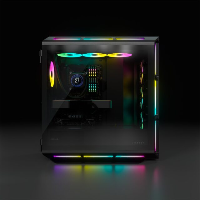 Corsair | Tempered Glass Smart Case | iCUE 5000T RGB | Side window | Black | Mid-Tower | Power supply included No | ATX - imagine 4