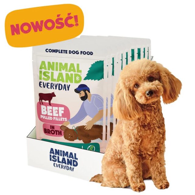 ANIMAL ISLAND wołowina fileciki w rosole dla psa 10x150g - imagine 2