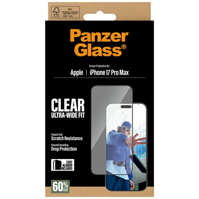 PanzerGlass Ultra-Wide Fit EasyAligner Tempered Glass for iPhone 17 Pro Max - imagine 5