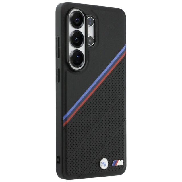 Case BMW Tricolor Metal Logo MagSafe for  Samsung Galaxy S26 Ultra black - imagine 4