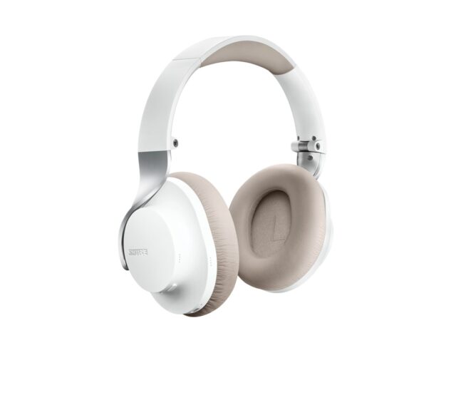 Shure Aonic 40 Headphones Wired & Wireless Head-band Music USB Type-C Bluetooth White - imagine 3