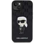 Karl Lagerfeld KLHCP14SSAKHPKK iPhone 14/ 15 / 13 6.1" black Saffiano Monogram Ikonik - imagine 3