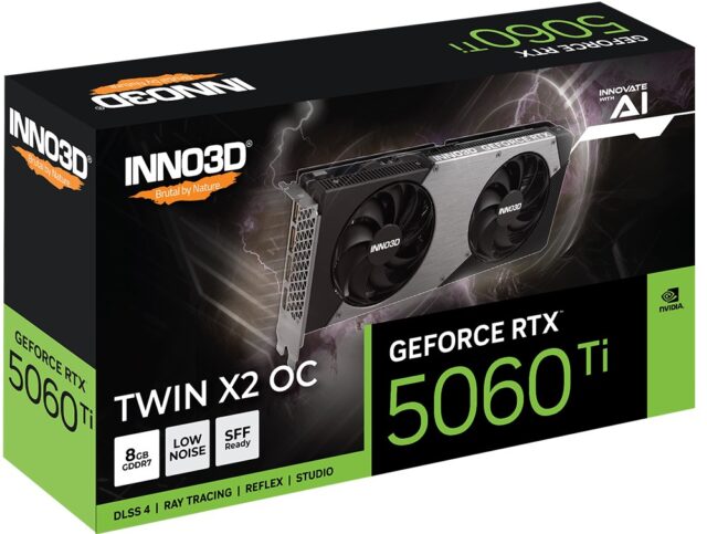 INNO3D GeForce RTX 5060 Ti TWIN X2 OC NVIDIA 8 GB GDDR7 - imagine 2