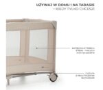 Kinderkraft Joy 2 travel cot  beige - imagine 3