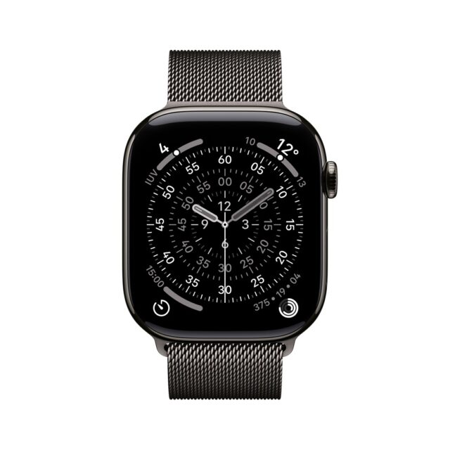 Apple Watch Series 11 GPS + Cellular 46mm Slate Titanium Case with Slate Milanese Loop - M/L - imagine 2