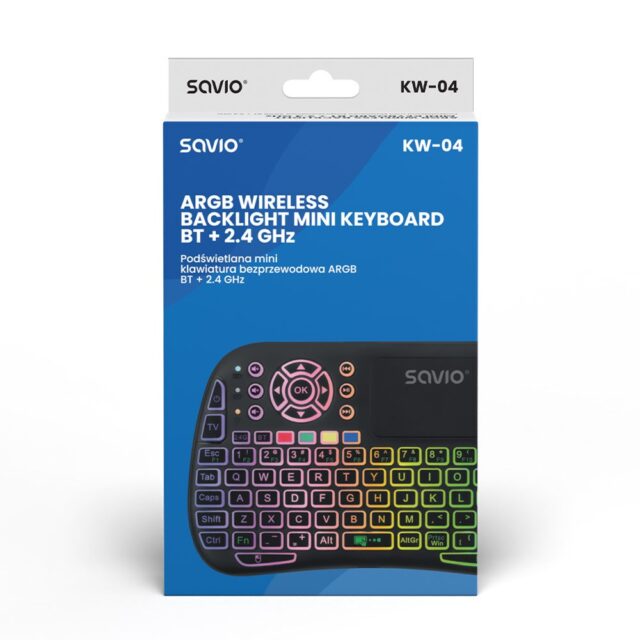 Savio SAVMKW-04 mobile device keyboard QWERTY US English USB Type-C Black - imagine 4