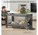 KinderKraft travel cot JOY 2 DARK GREY - imagine 6