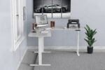 Desk frame  elec. adjustable  L shape  white - imagine 3