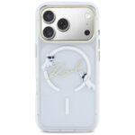 Case Karl Lagerfeld IML Choupettes Karl  Script Logo MagSafe for iPhone 17 Pro Max transparent - imagine 3