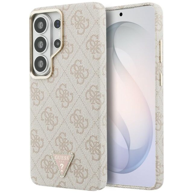 Case Guess 4G Triangle Logo MagSafe for   Samsung Galaxy S26 Ultra pink - imagine 2