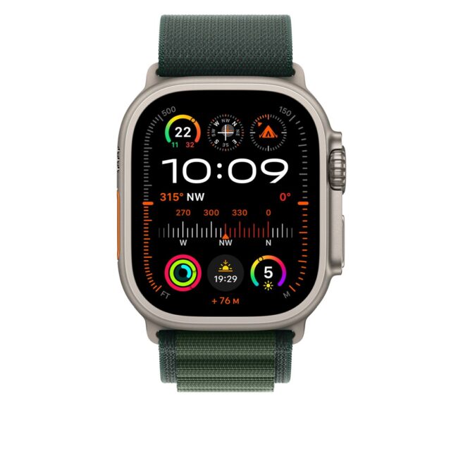 Apple Watch Alpine Loop Band Ultra green - imagine 3