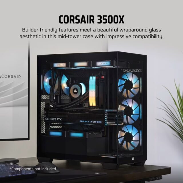 Corsair 3500X RS-R ARGB Midi Tower Black - imagine 7