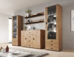Cama display cabinet SOHO S1 lefkas oak/black - imagine 8