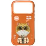 Etui Nimmy Cool&Cute 2.0 Cat do iPhone    17 Pro Max pomarańczowy