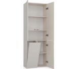BATHROOM CABINET NEL DD 1K BASKET CASMERE COLOUR LONG DOORS - imagine 5