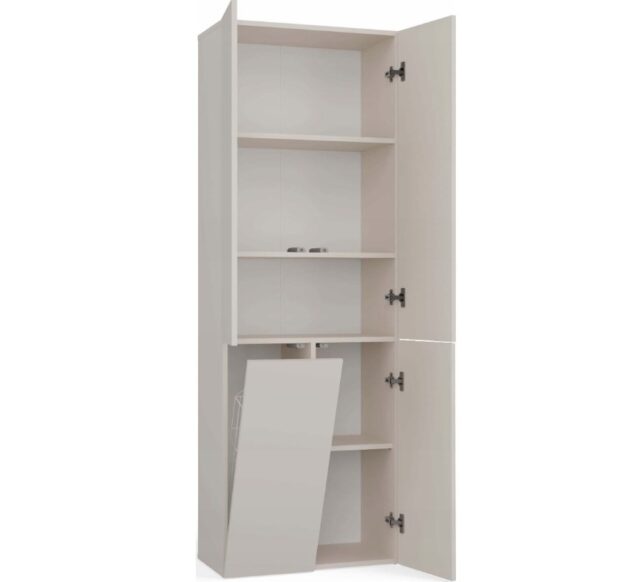 BATHROOM CABINET NEL DD 1K BASKET CASMERE COLOUR LONG DOORS - imagine 5