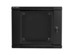 TWO-SECTION WALL-HUNG RACK CABINET 19  9U 600X600 BLACK LANBERG (FLAT PACK) - imagine 7