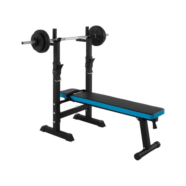 REBEL ACTIVE Adjustable straight training bench with stands - imagine 5
