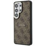 Guess PU Leather 4G Gold Frame Magnetic Zadní Kryt pro Samsung Galaxy S26 Ultra Brown - imagine 3