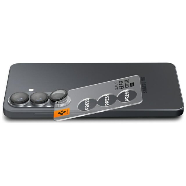 Camera Lens Protector Spigen Optik Pro HD Glas.TR “EZ FIT” for Samsung Galaxy S26+ Black 2 pcs. - imagine 5