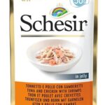 SCHESIR in jelly Tuna and chicken with shrimps - wet cat food - 50 g