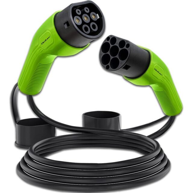 Qoltec 52472 electric vehicle charging cable Black Type 2 5 m - imagine 9