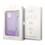 Guess GUHCP14LHGCOHU iPhone 14 Pro 6,1" purple hardcase Translucent Pearl Strap - imagine 7