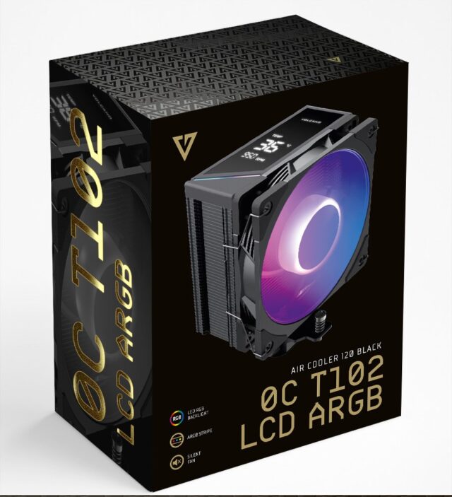 MODECOM CPU COOLER VOLCANO 0C T102 LCD ARGB BLACK - imagine 7