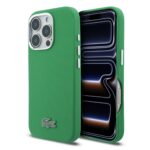 Lacoste PVC Iconic Petit Pique Metal Logo MagSafe Zadní Kryt pro iPhone 16 Pro Max Estragon Green