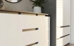 CHEST OF DRAWERS 2 DOORS 3 DRAWERS ANTHRACITE/WHITE - imagine 8