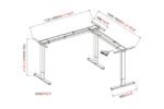 Desk frame  elec. adjustable  L shape  white - imagine 2