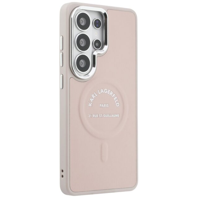 Case Karl Lagerfeld Embossed Ring RSG    Logo MagSafe for Samsung Galaxy S26 Ultra pink - imagine 5