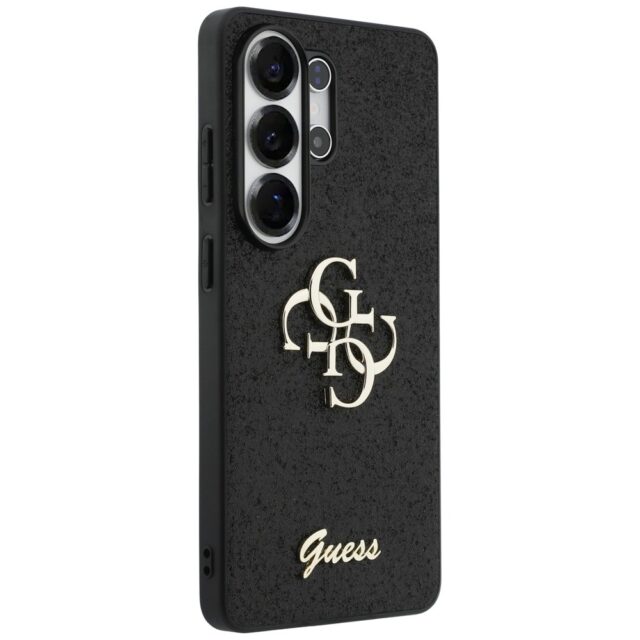 Case Guess Fixed Glitter Big 4G Metal    Logo for Samsung Galaxy S26 Ultra black - imagine 4