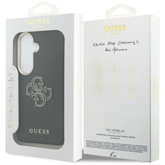 Case Guess Grained Big 4G Metal Logo for  Samsung Galaxy S26 black - imagine 9