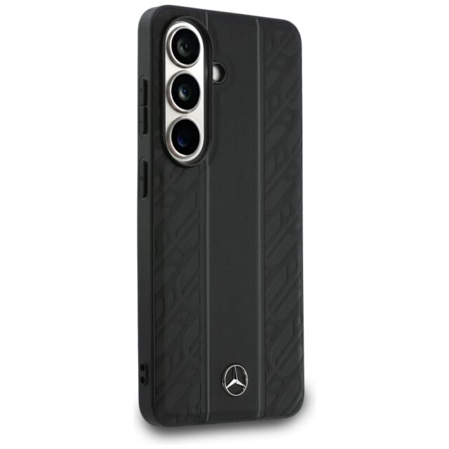 Case Mercedes Laurel Leaves Vertical     Stripes MagSafe for Samsung Galaxy S26 black - imagine 4