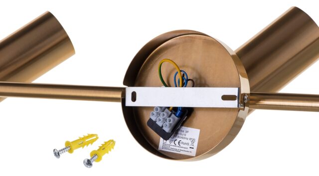 Activejet SPECTRA triple gold ceiling wall lamp strip spotlight GU10 for living room - imagine 10