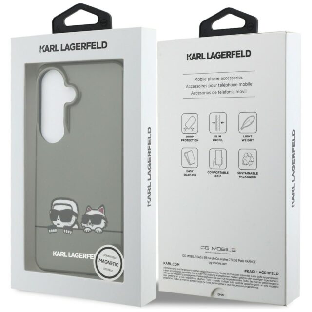 Case Karl Lagerfeld IML Peekaboo         Karl&Choupette MagSafe for Samsung Galaxy S26 black - imagine 9